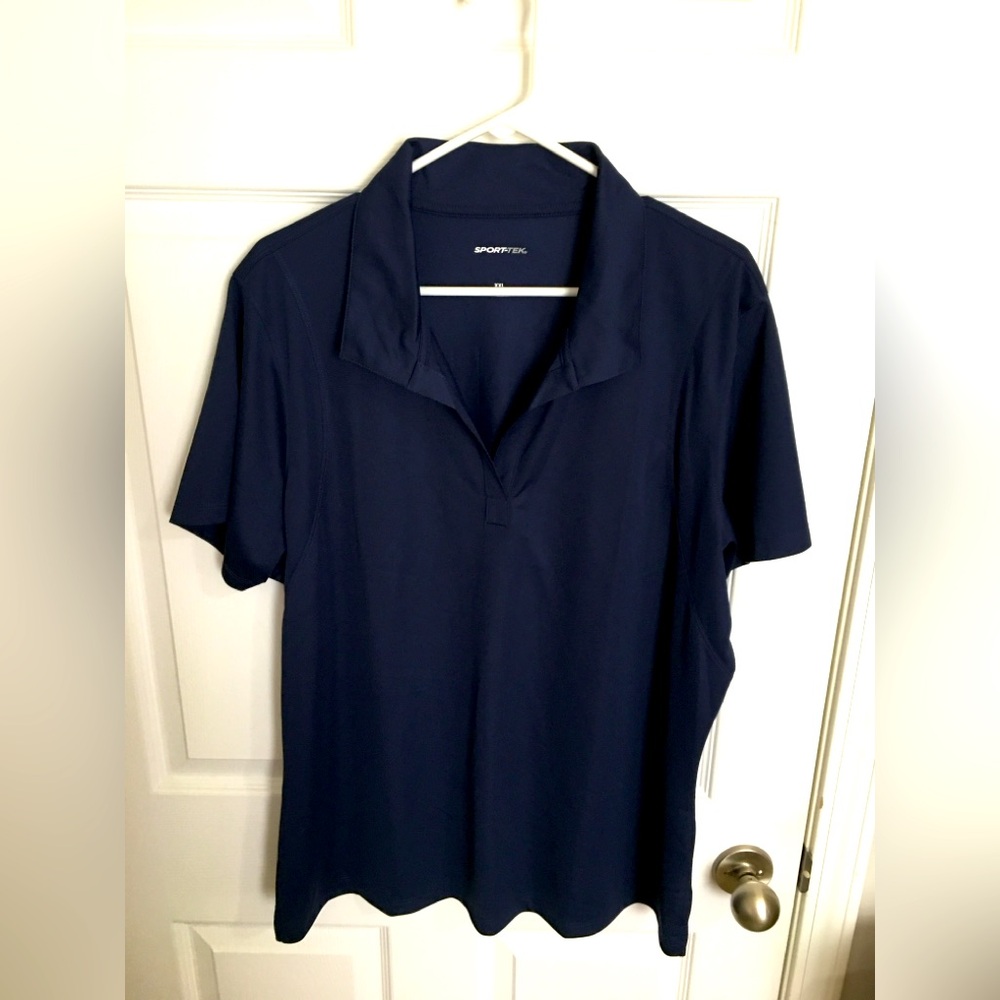 NEW Sport-Tek Navy Blue Short Sleeve Moisture Wicking Shirt/Polo Size XXL